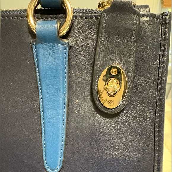 Coach Crosby Carryall Blue with Embossed Snakeskin, Retired - Picture 13 of 17